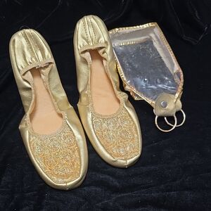 Gold Ballet Slippers, Womans 7